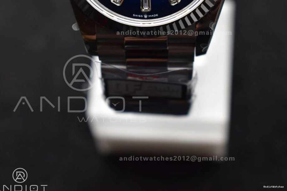 Blue DayDate SS Best Steel (Gain 36 904L Weight) 677 on vr3255 Diamond V5 Bracelet QF President FlexibleFit Dial Edition 0716